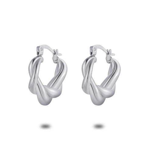 Stainless Steel Earrings, Braided Earring