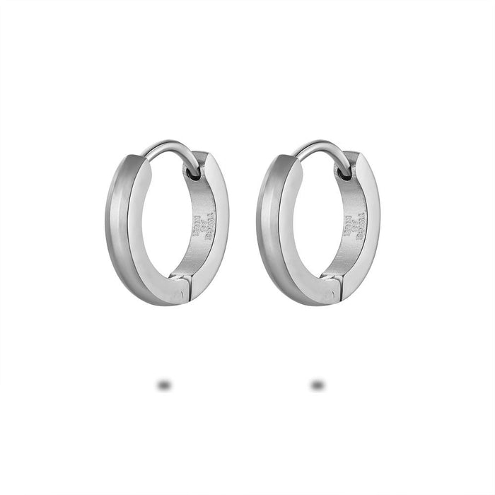 Stainless Steel Earrings, Hoop Earrings, 13 Mm