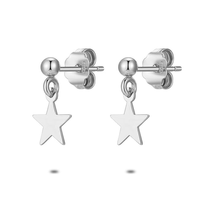 Silver Earrings, Star