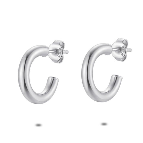 Silver Earrings, Hoops, 15Mm/3 Mm