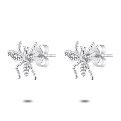 Silver Earrings, Musquito, Zirconia