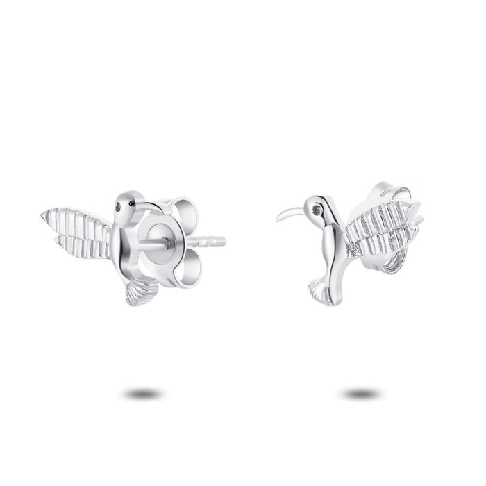 Silver Earrings, Hummingbird, 7 Mm