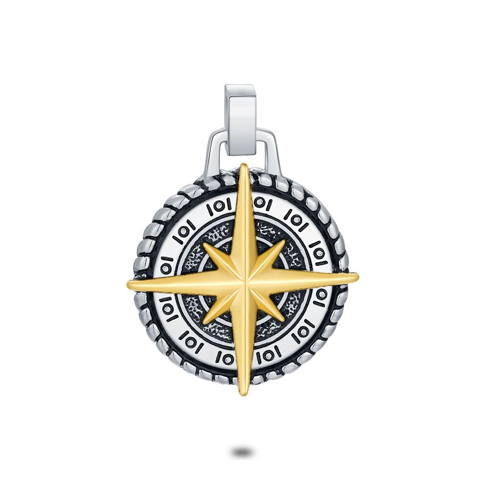 Stainless Steel Pendant, Compass