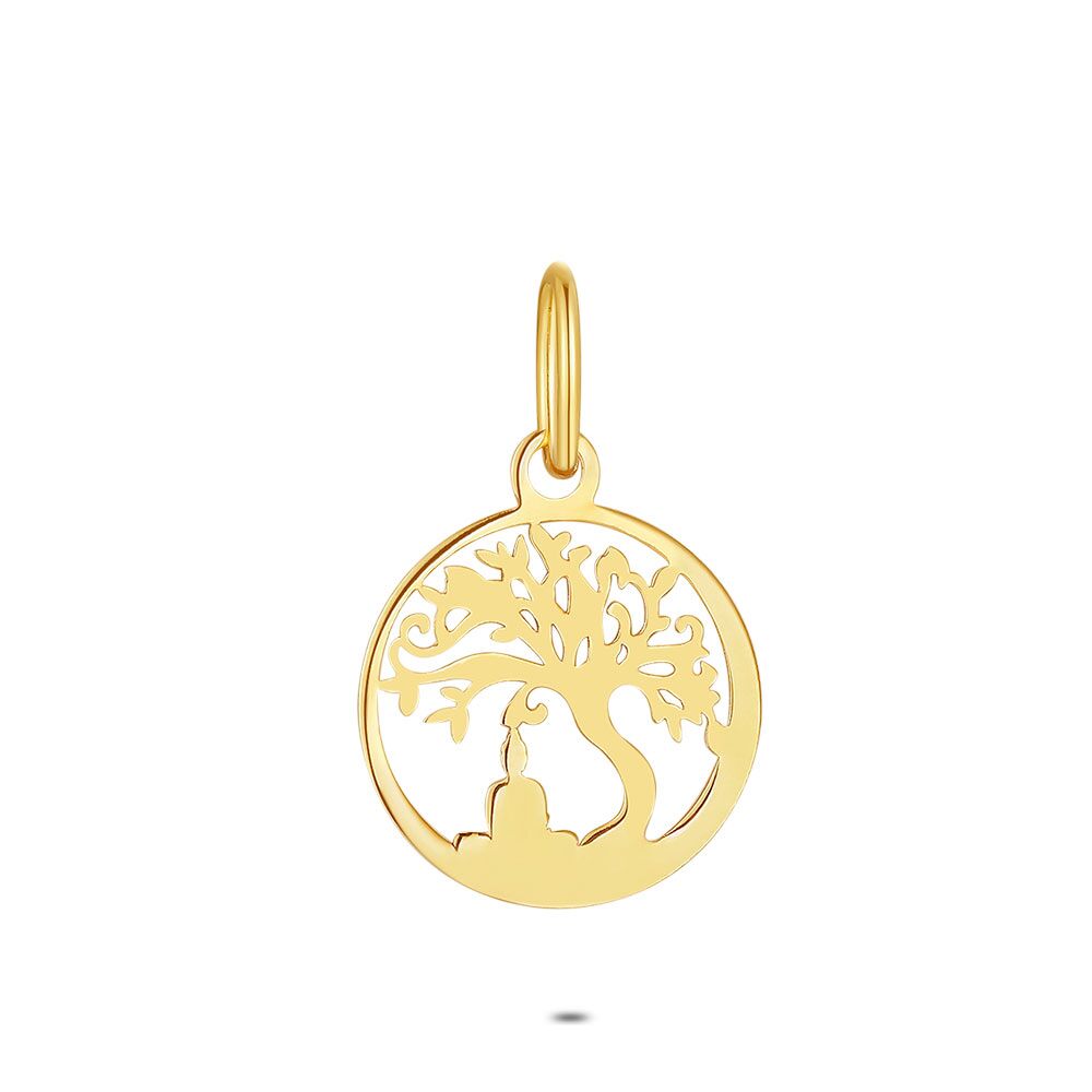 18Ct Gold Plated Silver Pendant, Tree Of Life