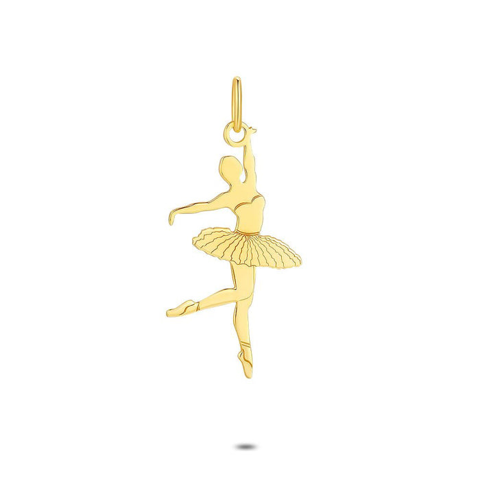 18Ct Gold Plated Silver Pendant, Ballerina