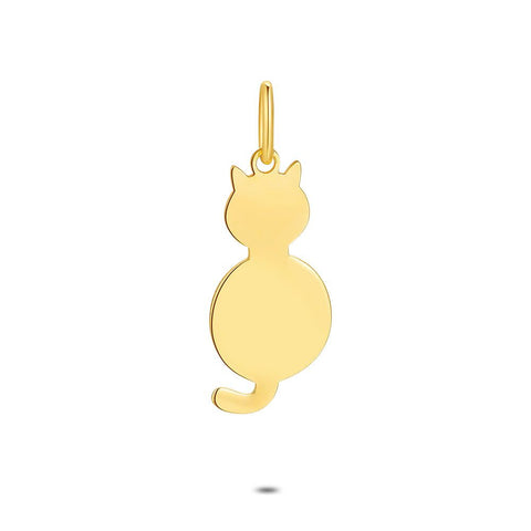 18Ct Gold Plated Silver Pendant, Cat