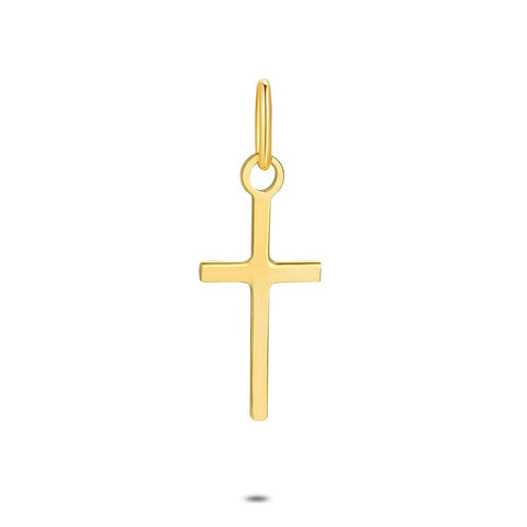 18Ct Gold Plated Silver Pendant, Cross, 2 Cm