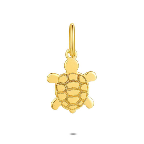 18Ct Gold Plated Silver Pendant, Turtle