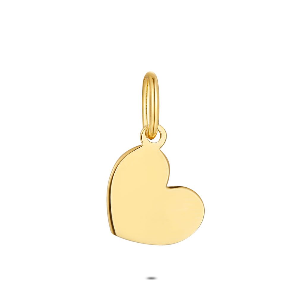 18Ct Gold Plated Silver Pendant, Heart