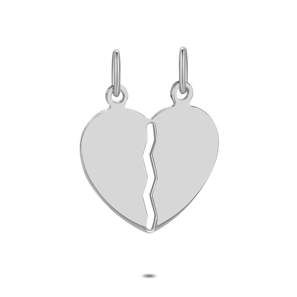 Silver Pendant, Heart To Break, 2 Cm