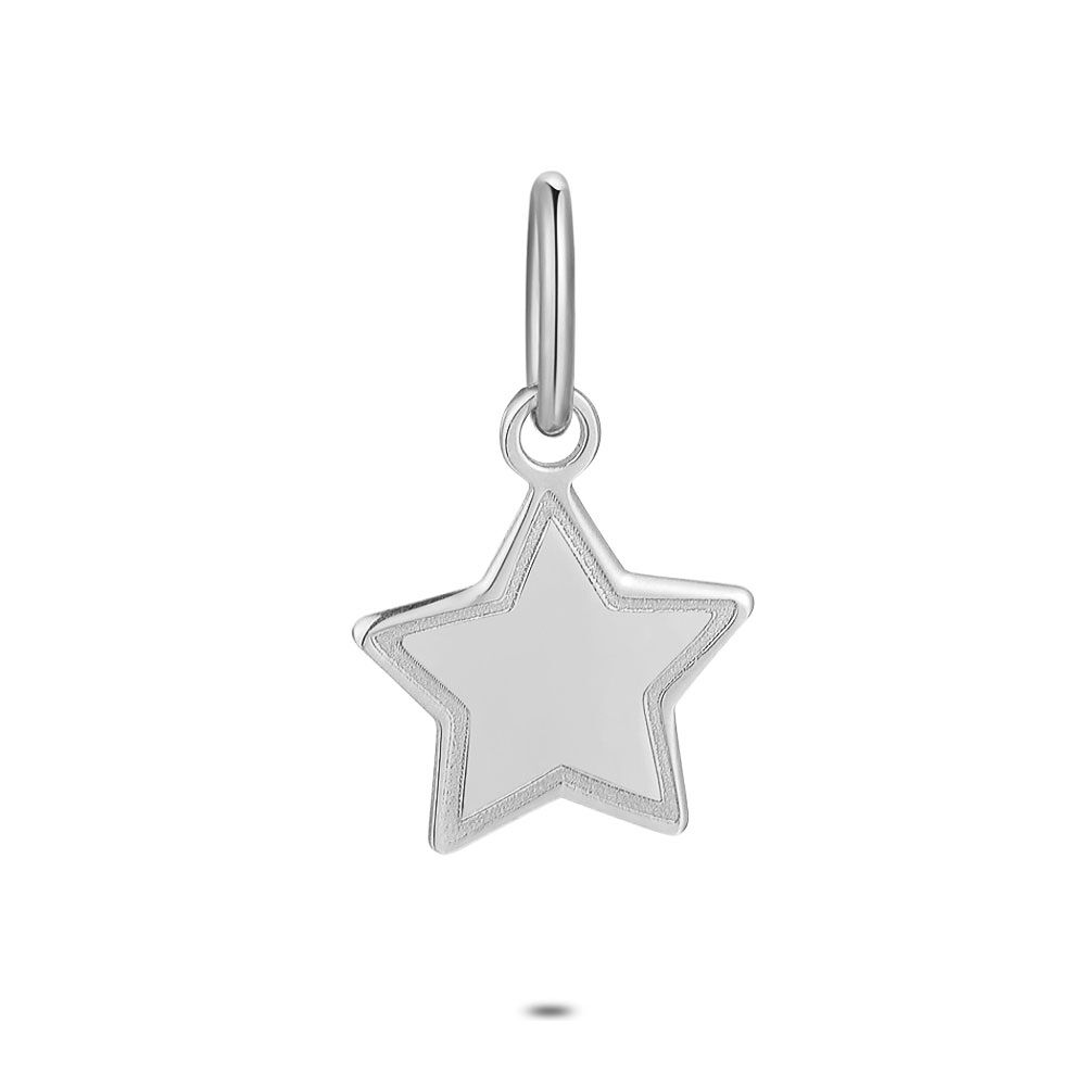 Silver Pendant, Star, 1 Cm
