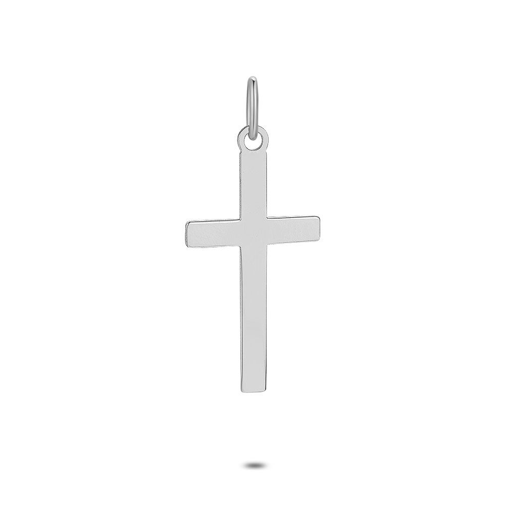 Silver Pendant, Cross, 3 Cm