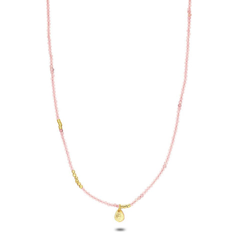 High Fashion Necklace, Droplet, Pink Beads
