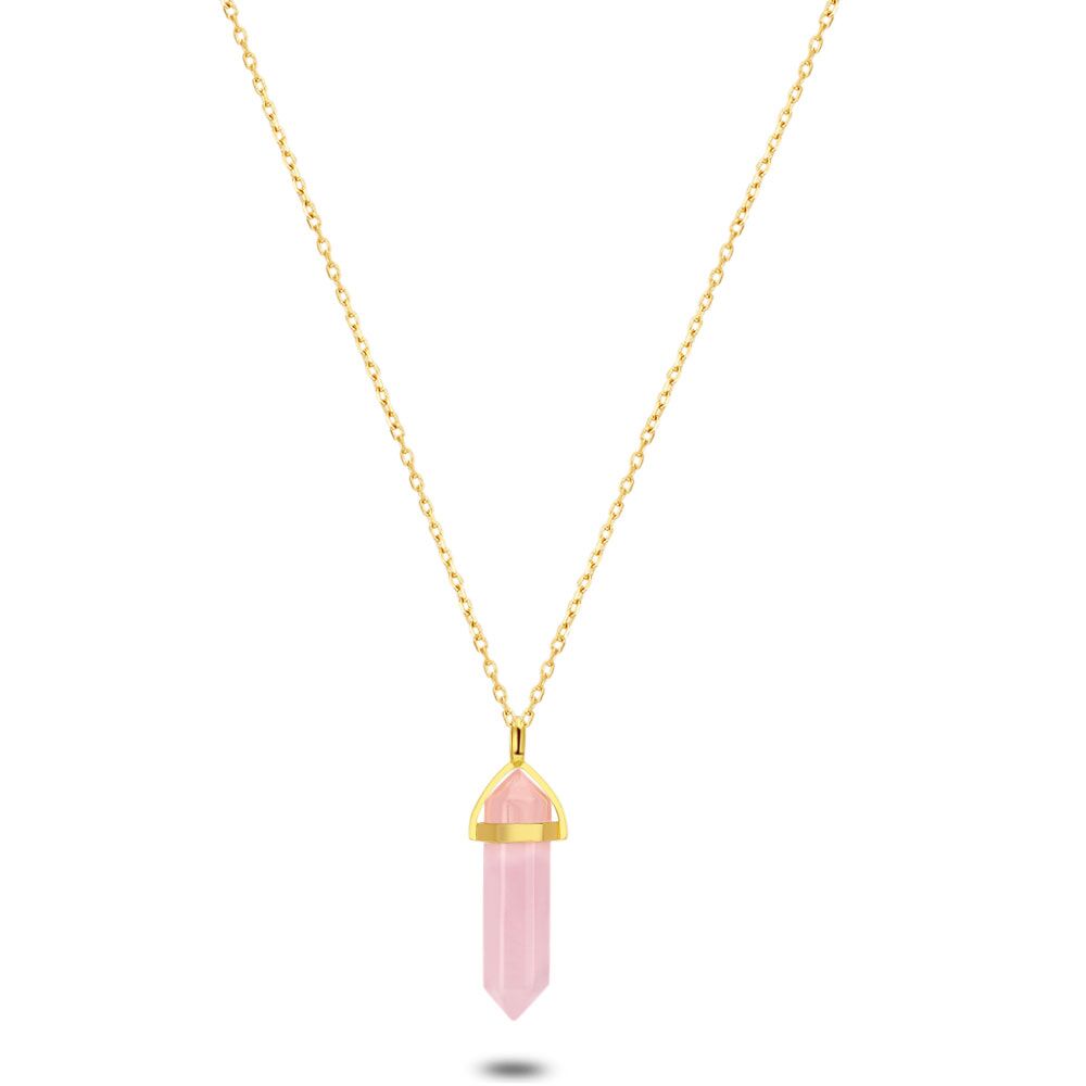 High Fashion Necklace, Pink Crystal