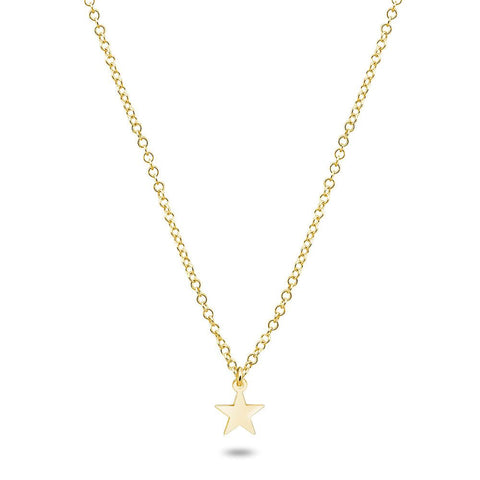 18Ct Gold Plated Silver Necklace, Star