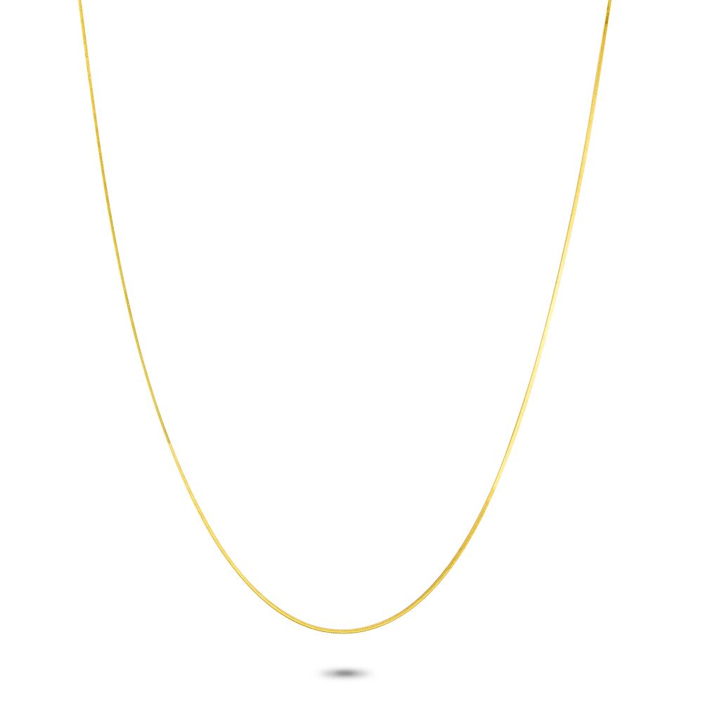 18Ct Gold Plated Silver Necklace, Venetian Chain 1 Mm