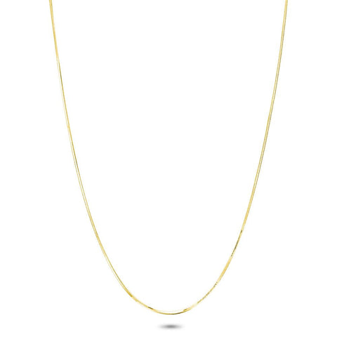 18Ct Gold Plated Silver Necklace, Square Snake Chain, 1, 5 Mm