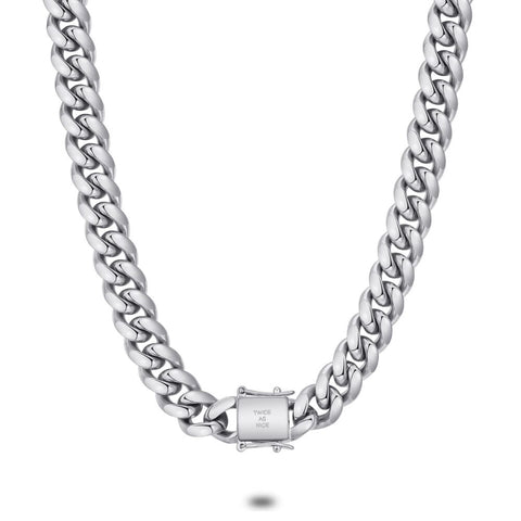 Stainless Steel Necklace, Gourmet Chain, 12 Mm