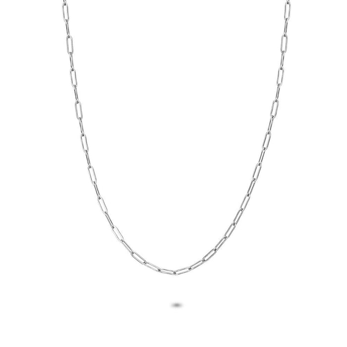 Stainless Steel Necklace, Oval Links, 3 Mm