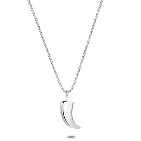 Stainless Steel Necklace, Square Forcat, Tooth