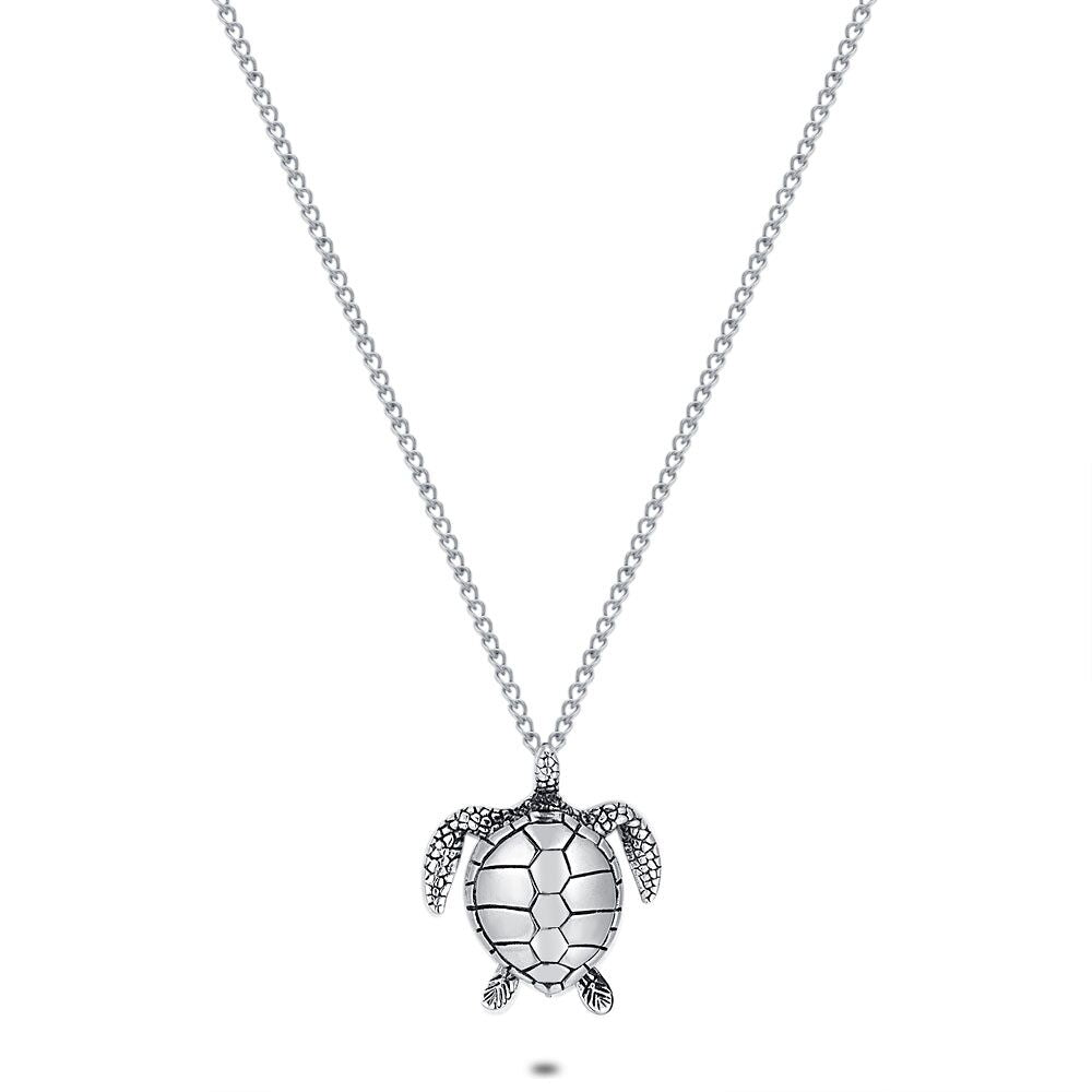 Stainless Steel Necklace, Big Turtle