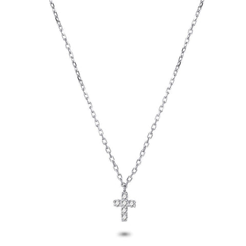 Silver Necklace, Cross, 1 Cm