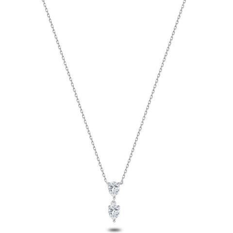 Silver Necklace, 2 Drops