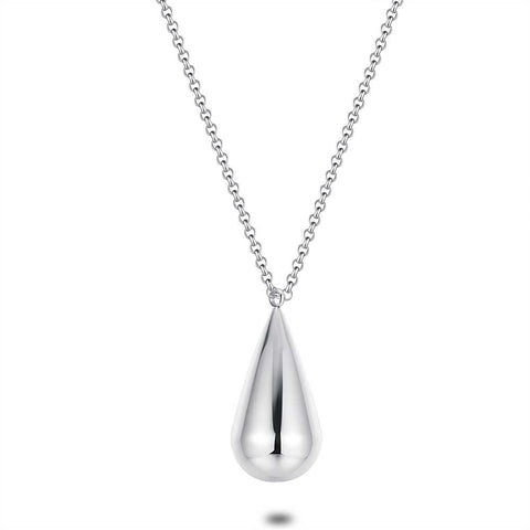 Stainless Steel Necklace, Drop 3 Cm