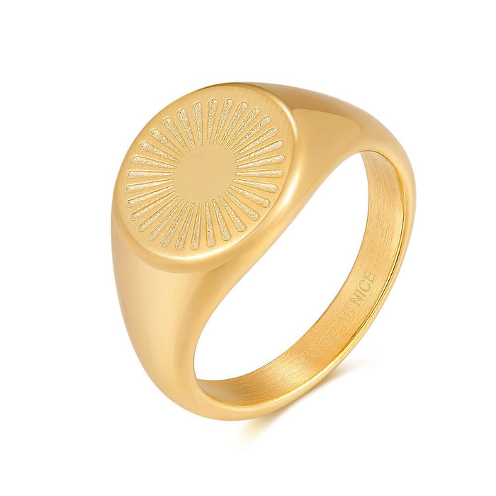 Stainless Steel Ring, Sun