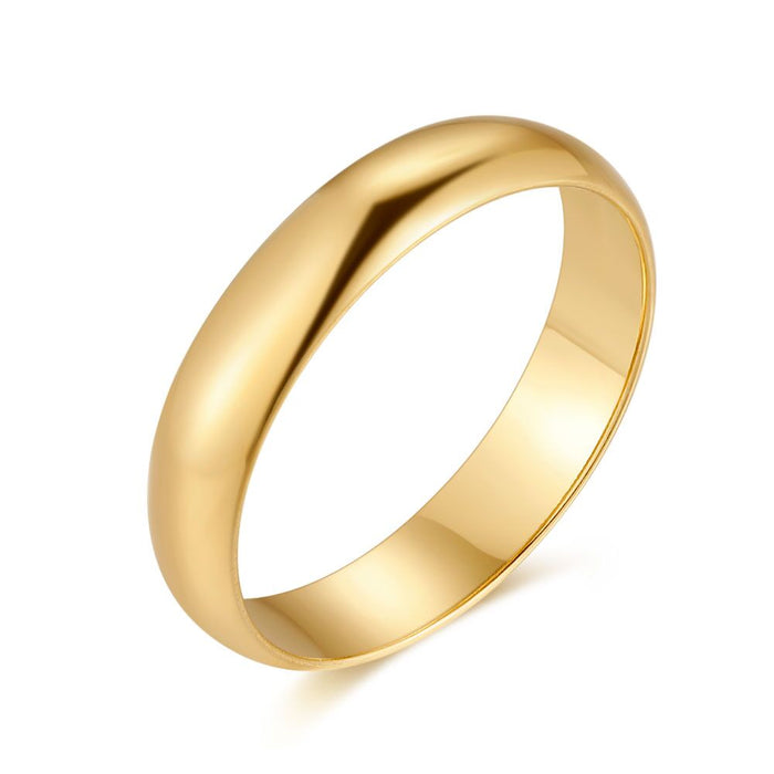 18Ct Gold Plated Silver Ring, Shiny, 5 Mm