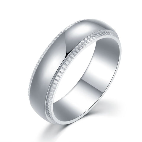 Stainless Steel Ring, 6 Mm, Striped