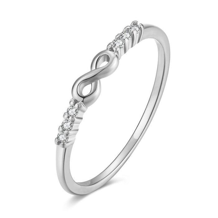 Silver Ring, Small Infinity, Zirconia