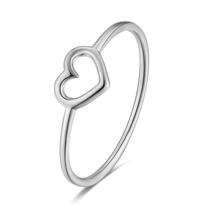 Silver Ring, Heart, 6 Mm