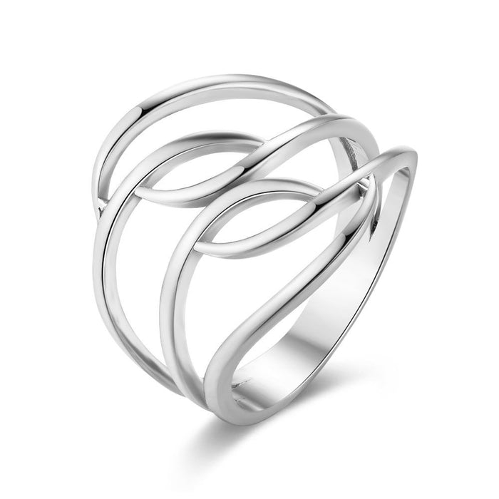 Silver Ring, Open Ring, Ellipses